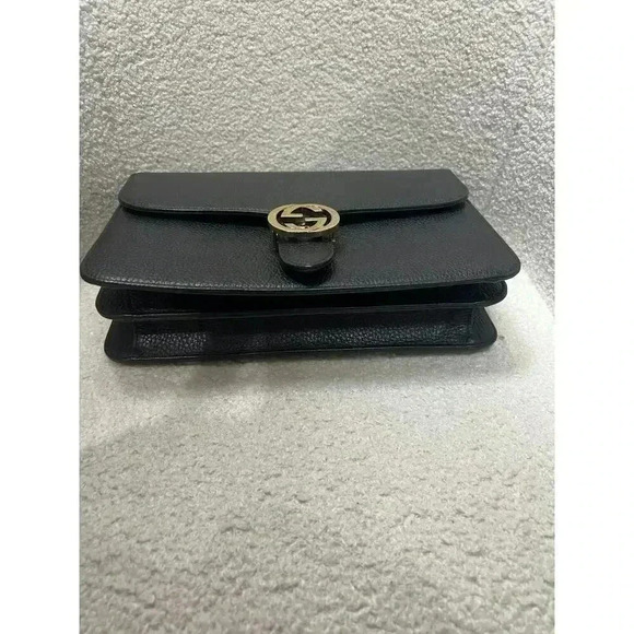 Gucci Interlocking GG Black Leather Chain Bag - Excellent Condition - Picture 5 of 5
